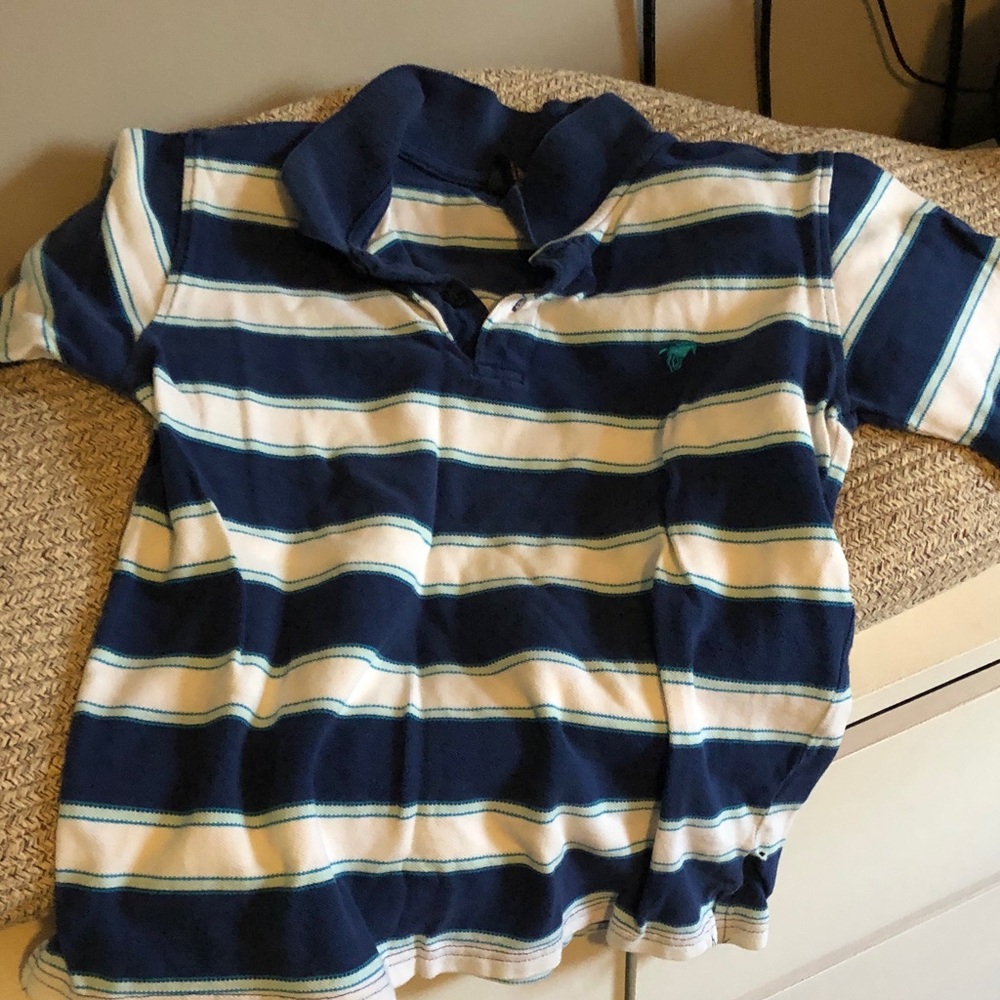 Wrangler Kids Polo in Navy and White Stripes